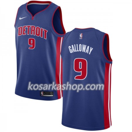 Dres Detroit Pistons Langston Galloway 9 Nike 2017-18 Plava Swingman